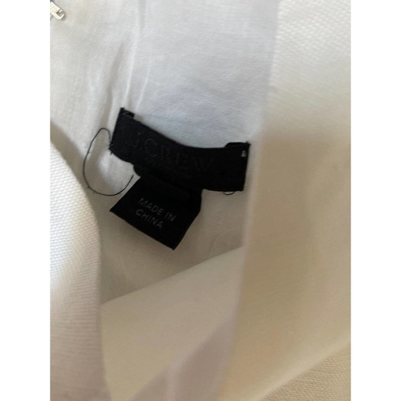 J Crew Collection Ivory Linen Blend Ruffle-Shoulder Eyelet‎ Shift Dress~ Size 00 - Picture 5 of 5